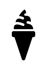 Ice cream cone vector icon.