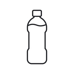 Bottle line icon. Simple outline style. Water, container, plastic, drink, cola, cold, beverage, concept, design element. Vector illustration isolated on white background. EPS 10.