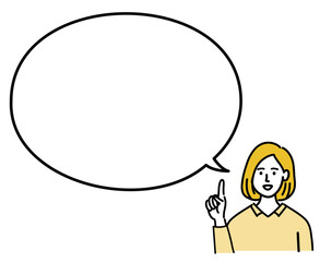 女性　金髪　若い　ベクター　ポップ　提案　空欄
