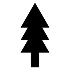 Black pine tree flat design icon