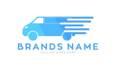 Fast delivery van modern logo