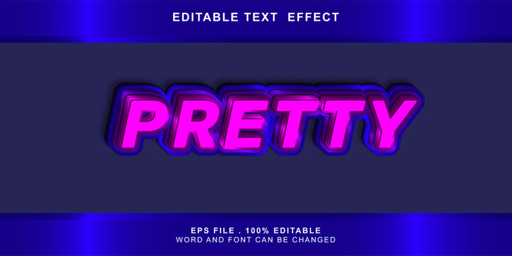 Text Effect Editable Pretty