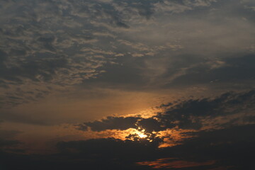 sunset in the sky