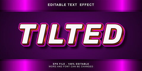 text effect editable tilted