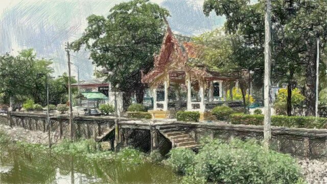art drawing color of landscape background