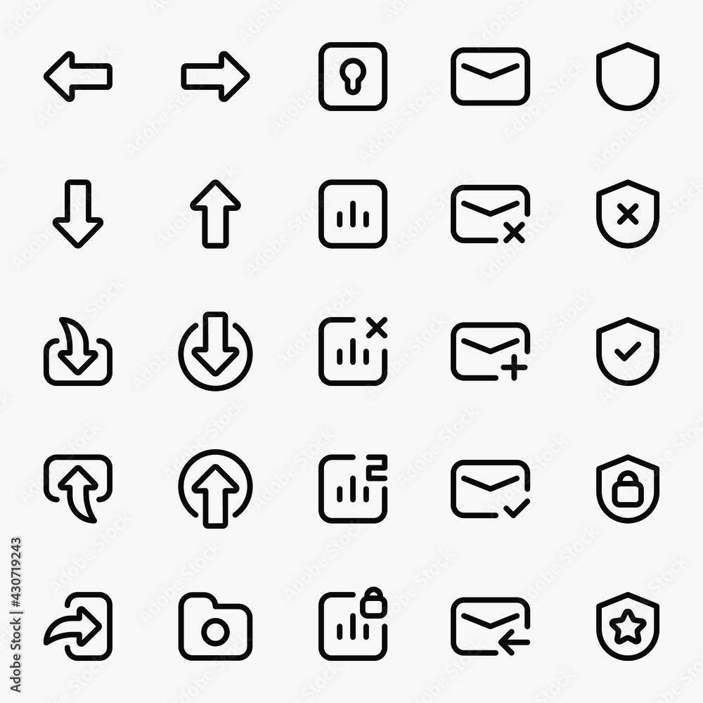 Poster ui icons user interface icons outline
