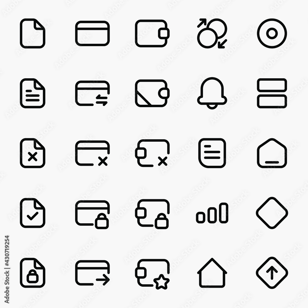 Poster ui icons user interface icons outline