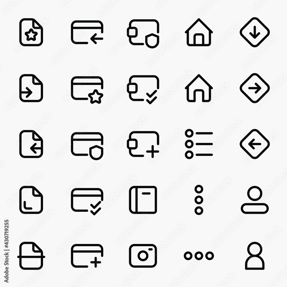 Poster ui icons user interface icons outline