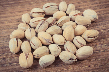 Pistachio nuts as source vitamins and minerals. Healthy eating