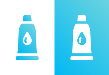 Acrylic paint tube icon isolated.