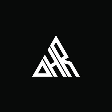 D H R letter logo creative design. DHR icon