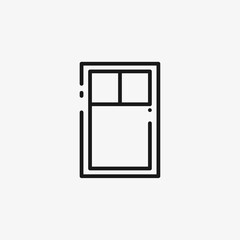 Window icon. House window for exterior design concept.