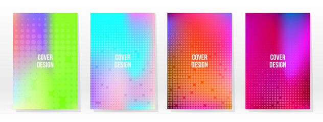 Minimal Poster. Pastel Soft. Rainbow Gradient Set