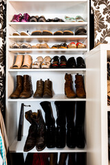 shoe storage in cupboard