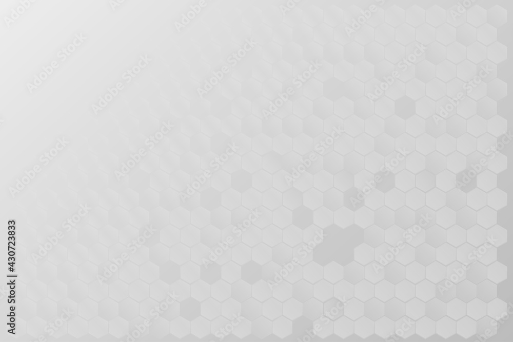 Aufkleber abstract white and grey background on white light. medical technology hexagon element template with 