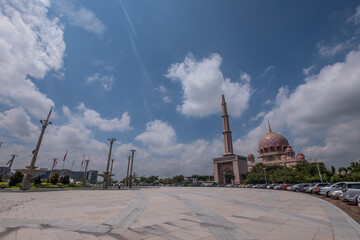 Inside of Malaysia LRT. Beautiful panorama of Malaysia from inside LRT
