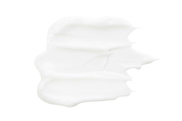Collection of White Cosmetic Cream Isolated on White Background. Set of Lipstick Smear. Lip Gloss...