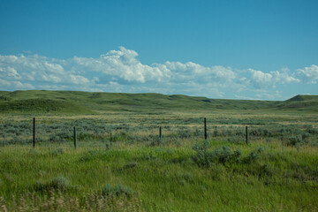 Fototapeta na wymiar field and sky of Saskatchewan