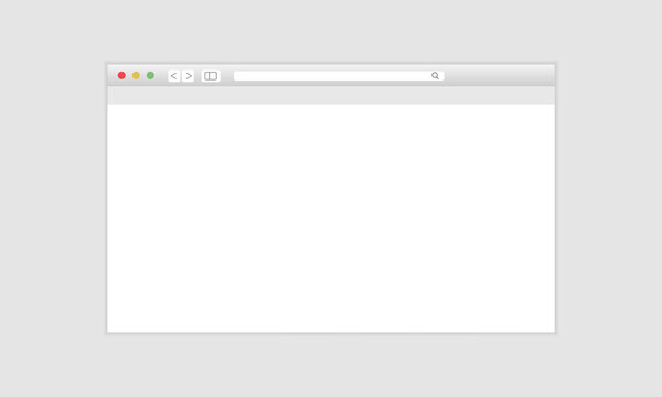 Modern browser window. Internet page mockup. Empty web page.