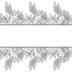 bitter-wood, frame, border dd ww herb isol