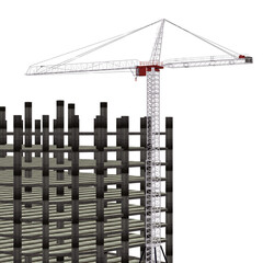 3D Construction crane