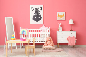 Stylish interior of modern children's room