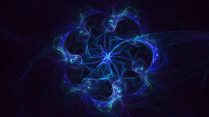 Obraz premium 3D rendering abstract multicolor fractal light background