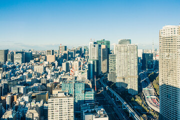Fototapeta premium 東京 都市風景 高層ビル群