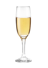 Glass of champagne isolated on a white background studio shot