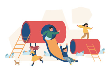 Kids team communication, planning and concept development, brainstorming, team thinking © impro-studio