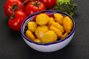 Tasty marinated patisson