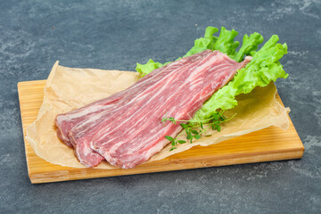 Raw Thick pork steak for cooking