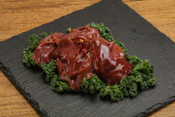 Raw chicken liver for cooking