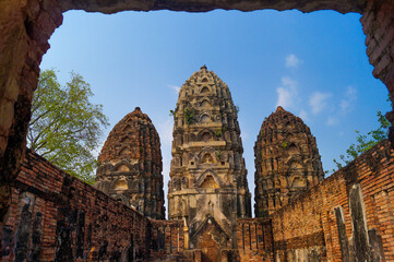 wat temple in sukhothai thailand