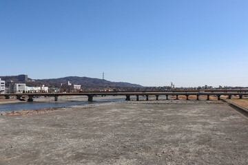 新十文字橋から見た酒匂川（神奈川県）