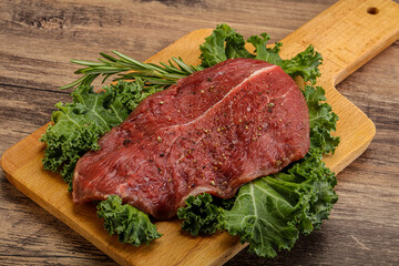 Raw beef steak for grill