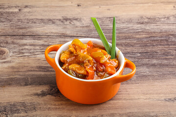 Meat goulash with vegetables