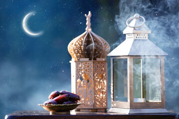 Arabic lantern, Ramadan kareem background