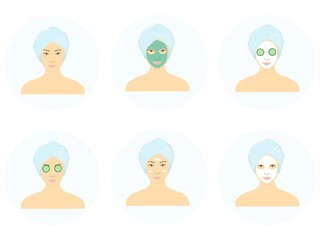 Facial mask vector