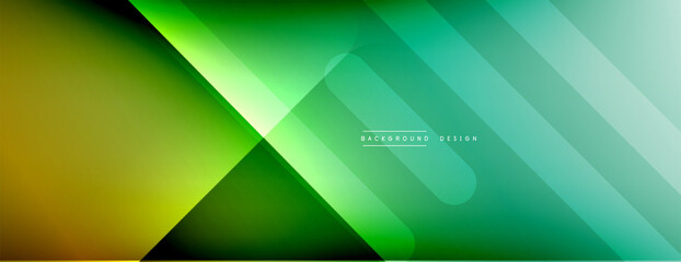 Fototapeta premium Dynamic lines abstract background. 3D shadow effects and fluid gradients. Modern overlapping forms