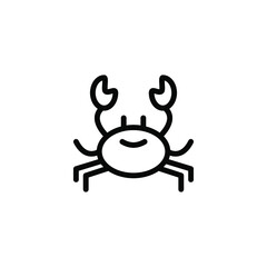 crab animal vector line icon © andre
