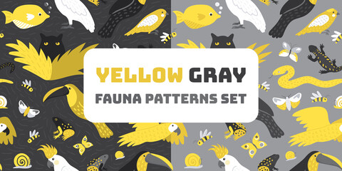 patterns set with fauna wildlife