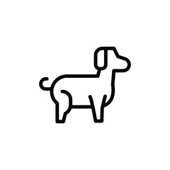 dog animal vector line icon