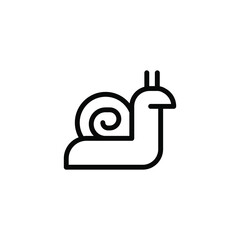 snail animal vector line icon