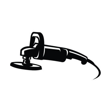 Car detailing machine vector isolated. Car polisher vector isolated