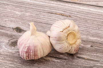 Fresh ripe and tasty garlic