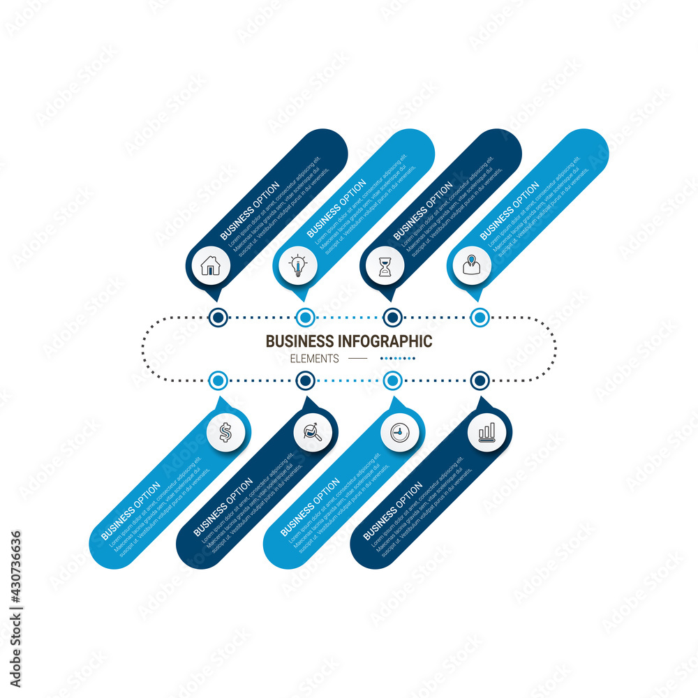 Poster vector infographics timeline design template. process chart. abstract elements of graph, diagram, op