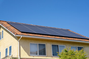 ソーラーパネルの設置している家