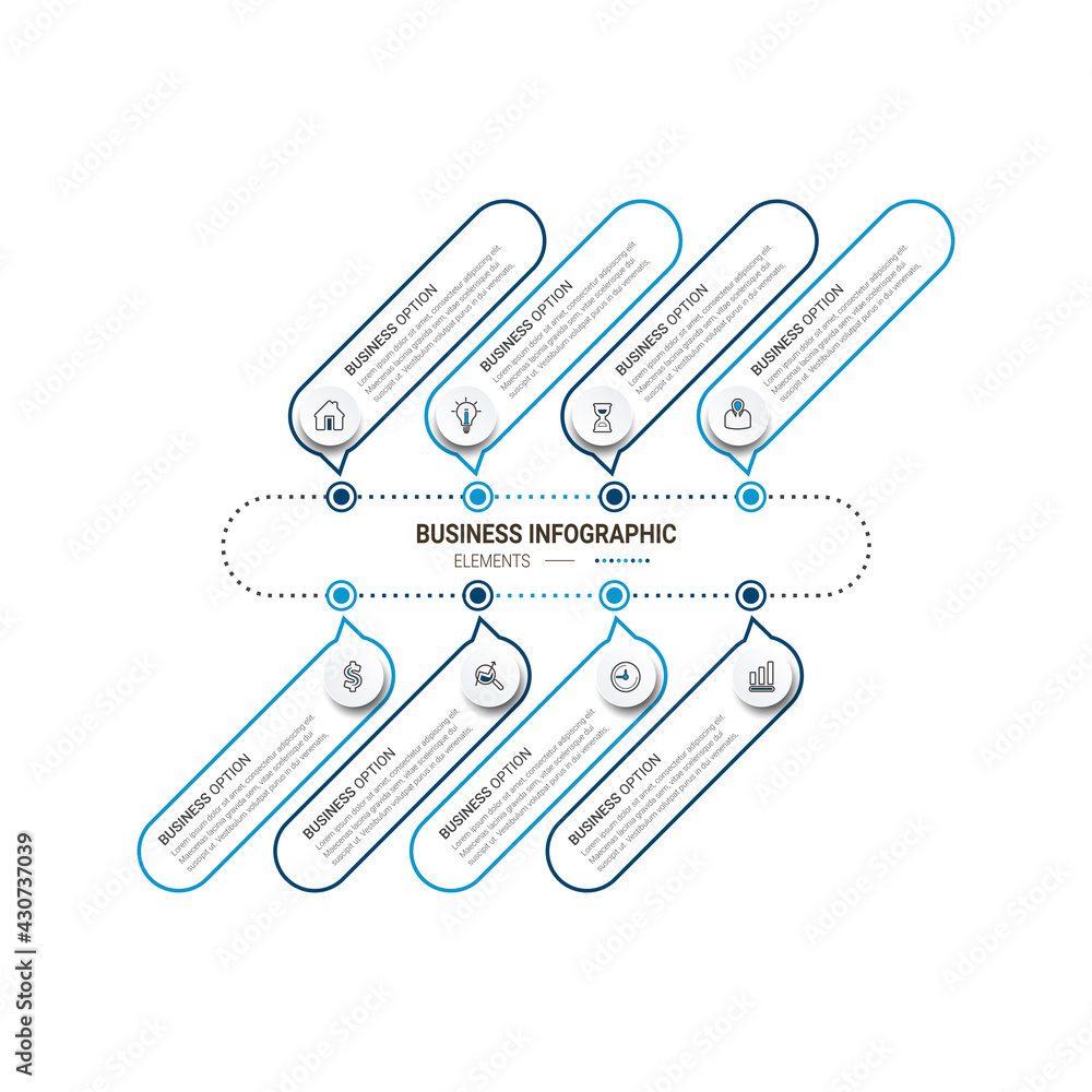 Poster vector infographics timeline design template. process chart. abstract elements of graph, diagram, op