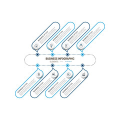 Vector infographics timeline design template. Process chart. Abstract elements of graph, diagram, options, parts or processes. Vector business template for presentation. Creative concept for infograph
